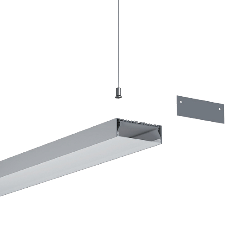 Large Pendant Lighting Aluminum LED Diffuser Channel - Inner Width 81mm(3.19inch)